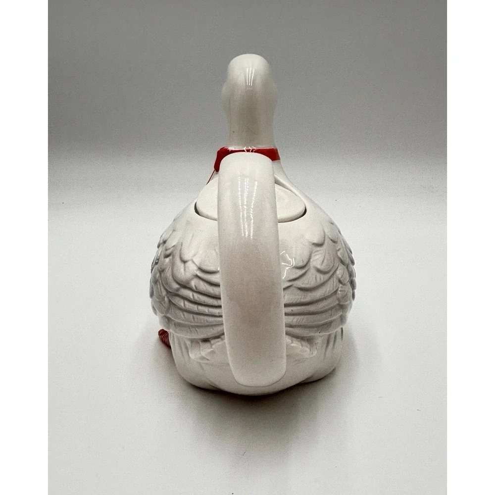 Vintage‎ Otagiri Goose Teapot Ceramic White Duck Tea Pot Japan Farmhouse Cottag